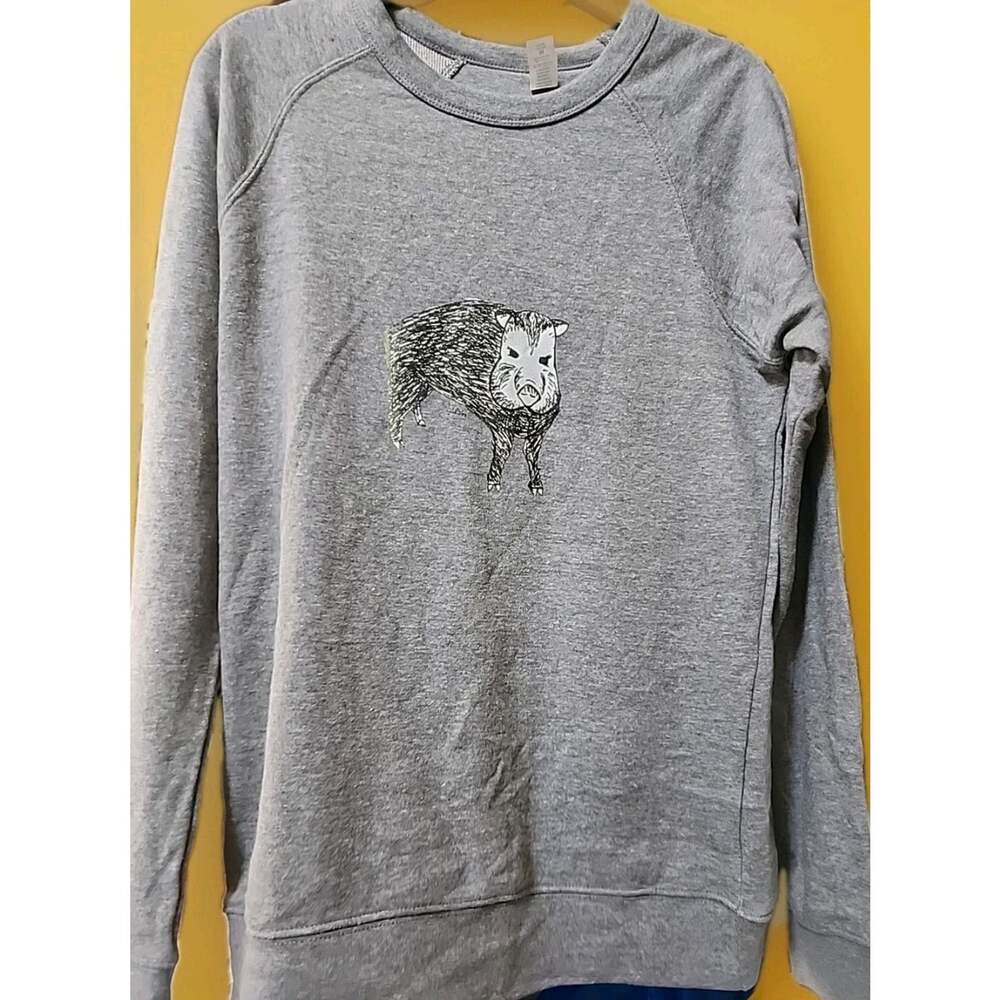 Micro Pigs Wild Boar Sweatshirt Medium A130 New Excellent Soft Comfy Nice Warm